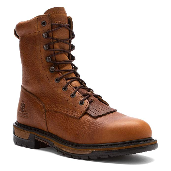 Rocky 2722 Men's Ride Lacer Round Toe Boot Tan Pitstop