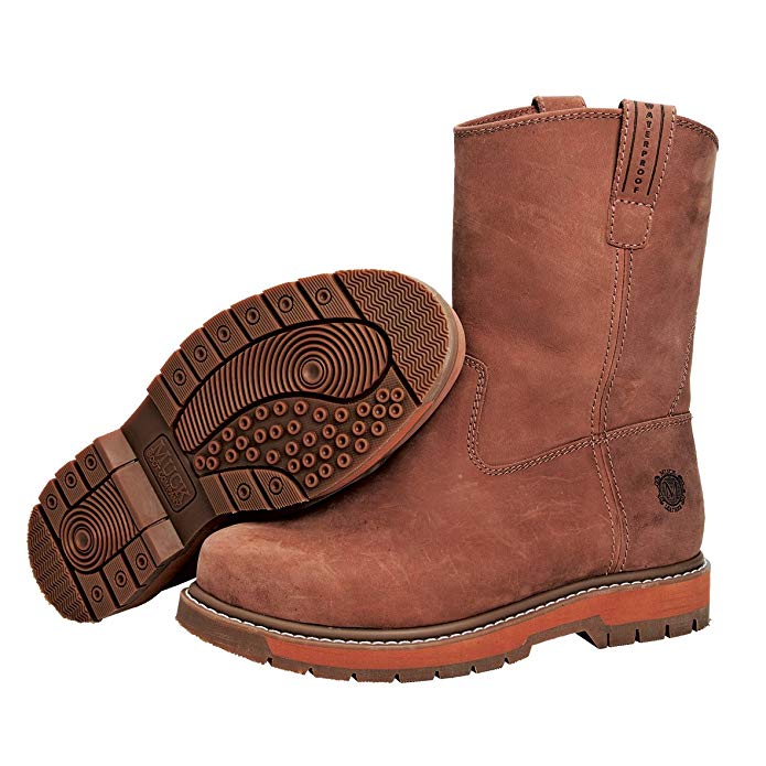 Muck Boot Wellie Classic Soft Toe Men's Leather Work Boot, Medium Width