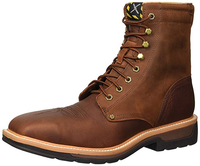 Twisted X Mens Lite Lacer Rust Work Boots